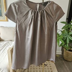 Vince Silk Silver Blouse Size XS